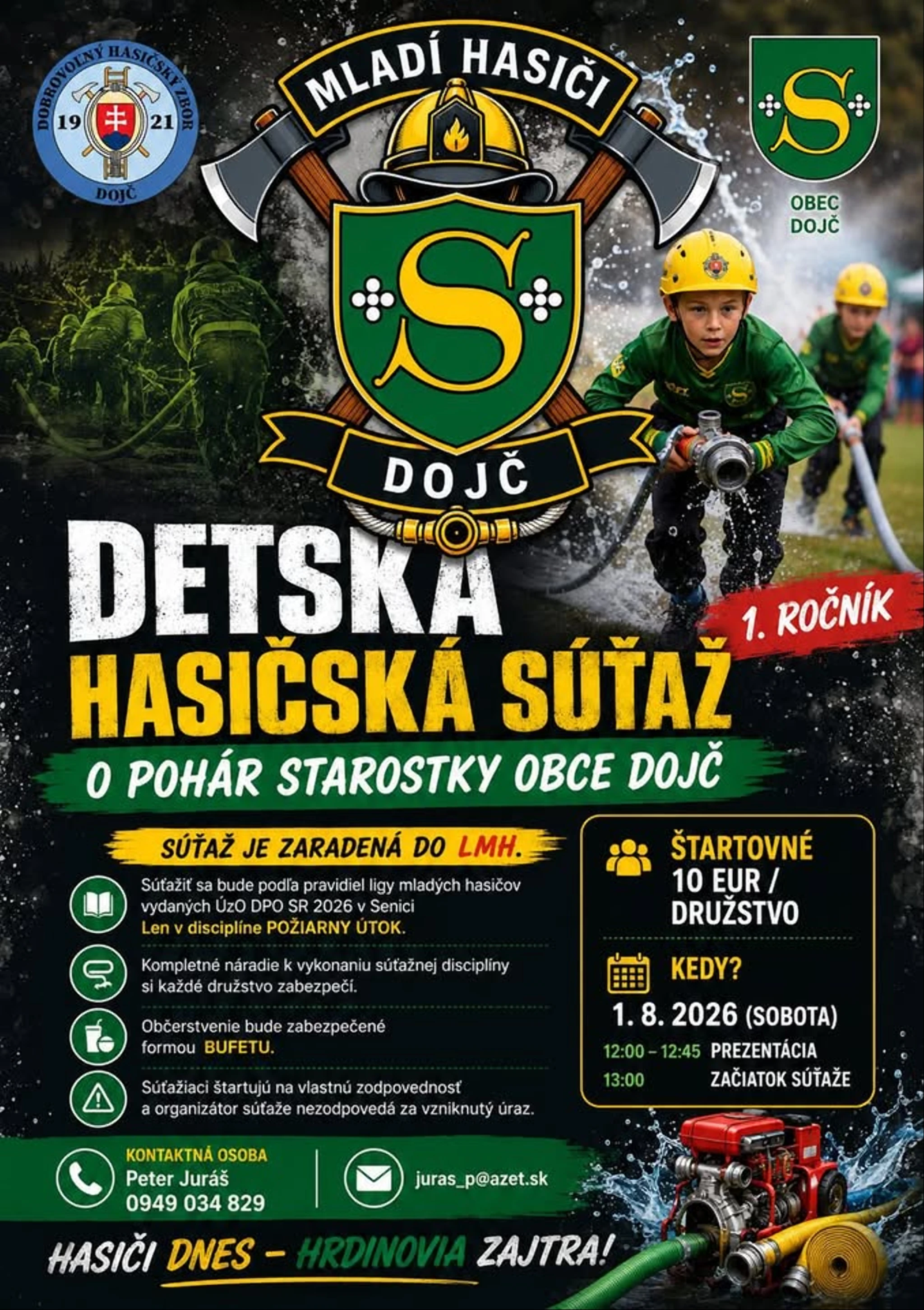 Detská hasičská súťaž o pohár starostky obce Dojč