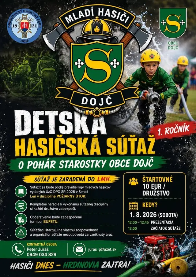 Detská hasičská súťaž o pohár starostky obce Dojč