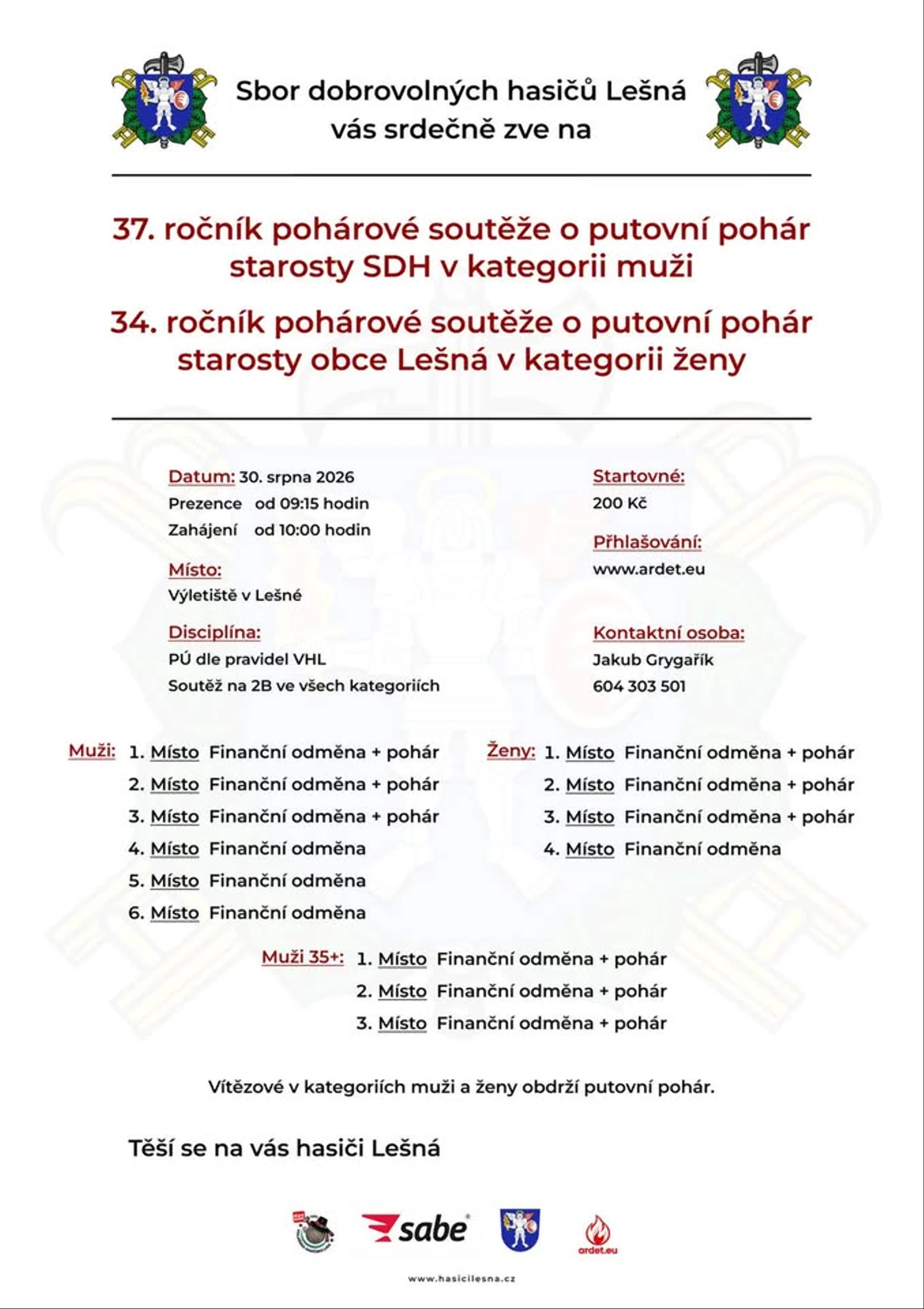 Denní soutěž v požárním útoku v rámci 10. kola MIPA MONT VHL