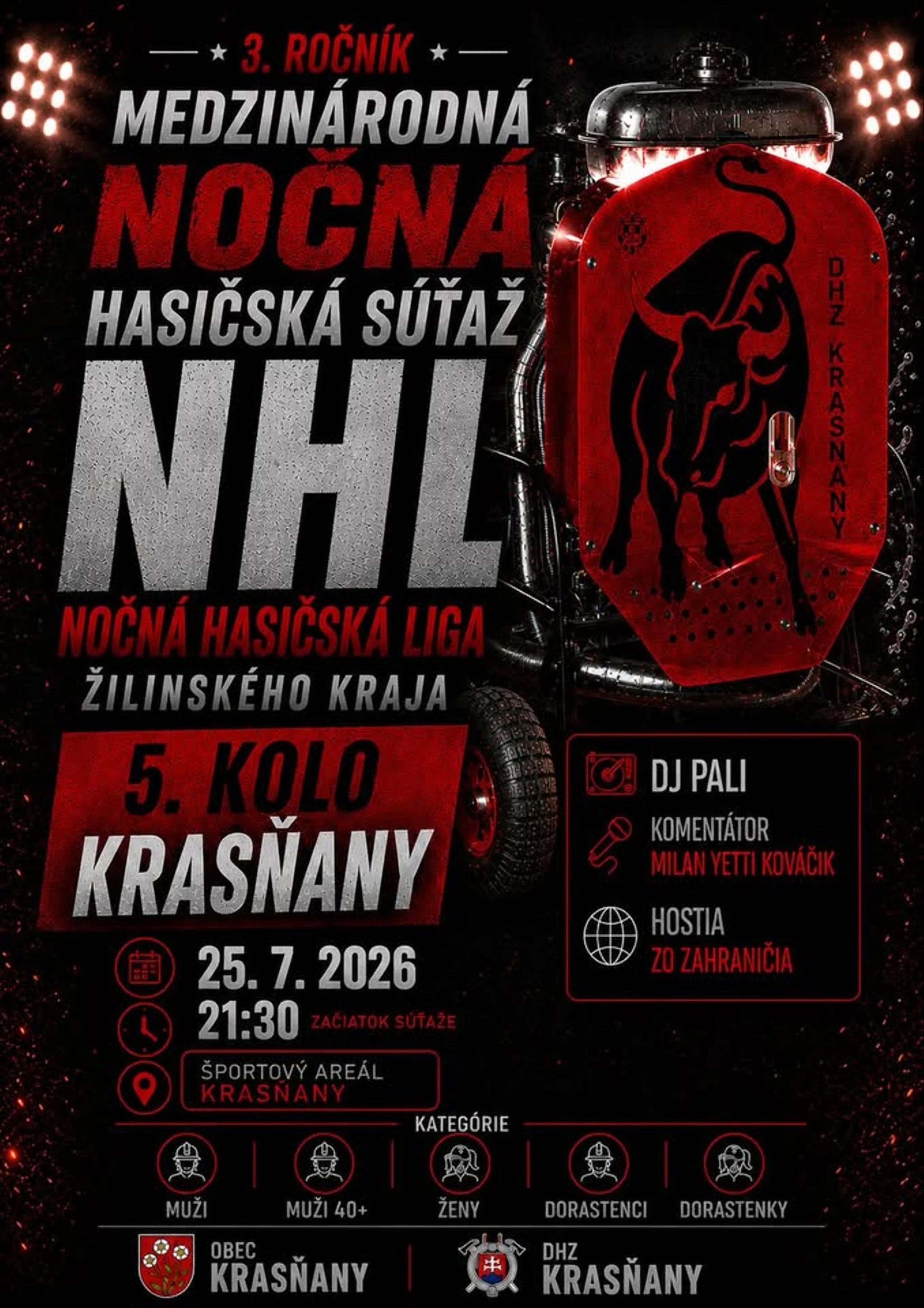 3. ročník medzinárodnej hasičskej sútaže a 5. kolo NHLky Žilinského kraja v Krasňanoch