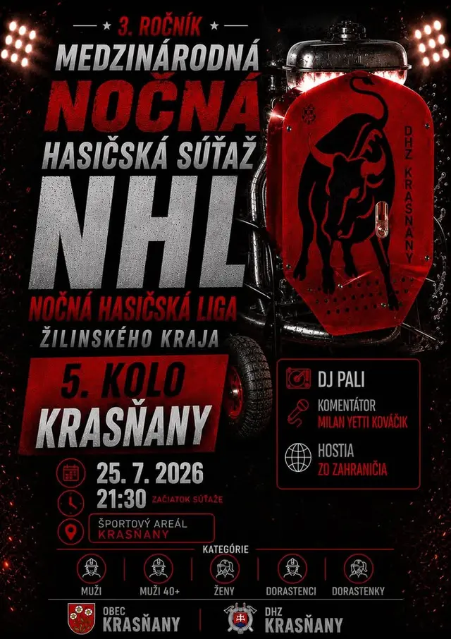 3. ročník medzinárodnej hasičskej sútaže a 5. kolo NHLky Žilinského kraja v Krasňanoch
