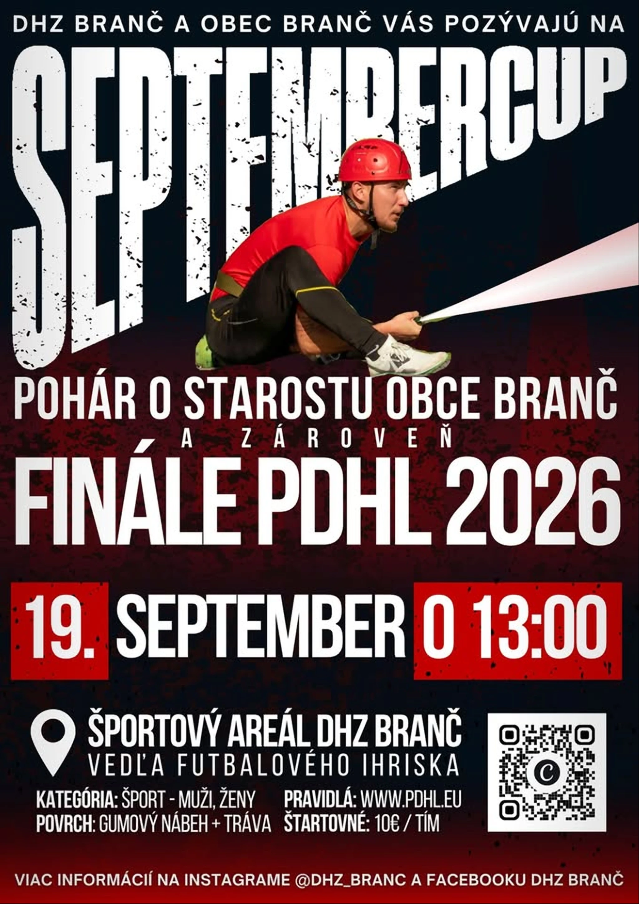 SEPTEMBERCUP- súťaž “ O pohár starostu obce Branč” a zároveň FINÁLE PDHL 2026!