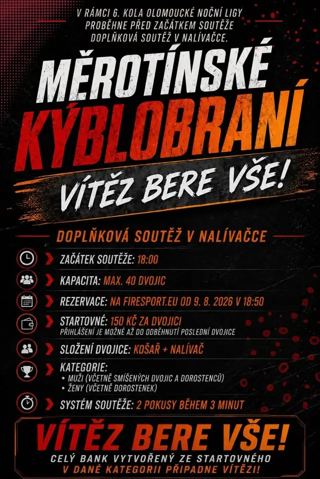 Měrotínské kýblobraní - soutěž o nejrychlejší nalívačku