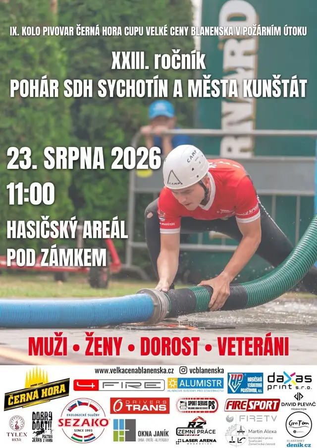 O pohár SDH Sychotín a města Kunštát - 9.kolo Velké ceny Blanenska