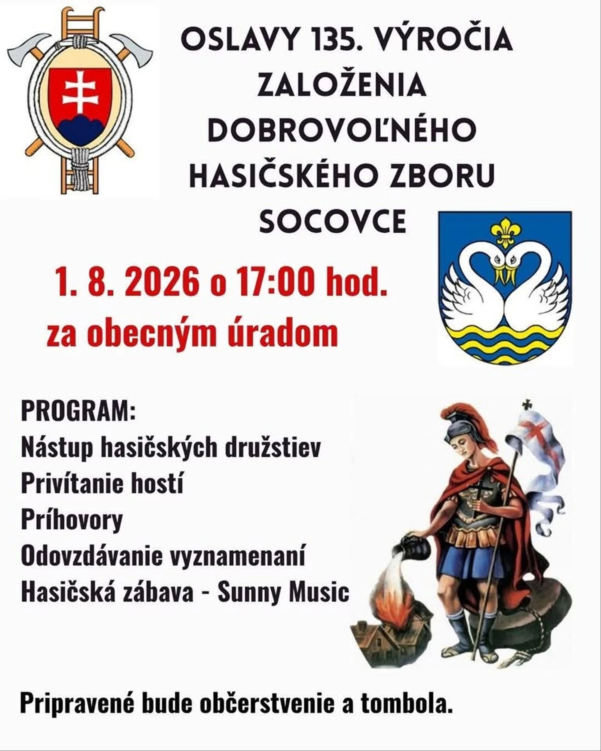 Oslavy 135. výročia založenia DHZ Socovce