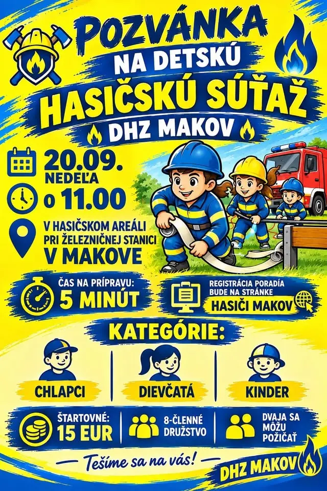 Detská hasičská súťaž DHZ Makov