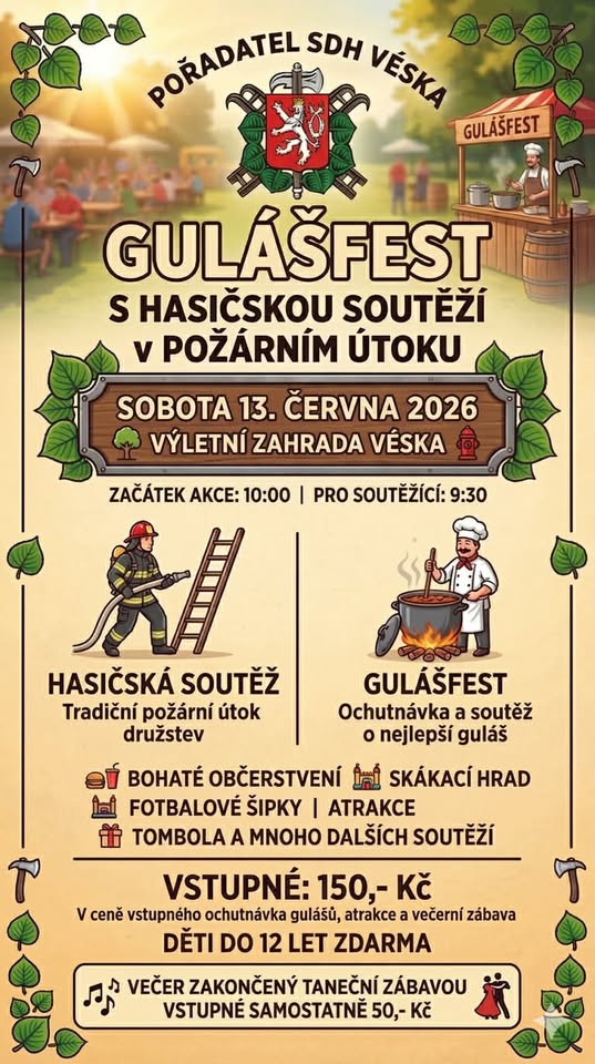 Gulášfest Véska + Hasičská soutěž 2026
