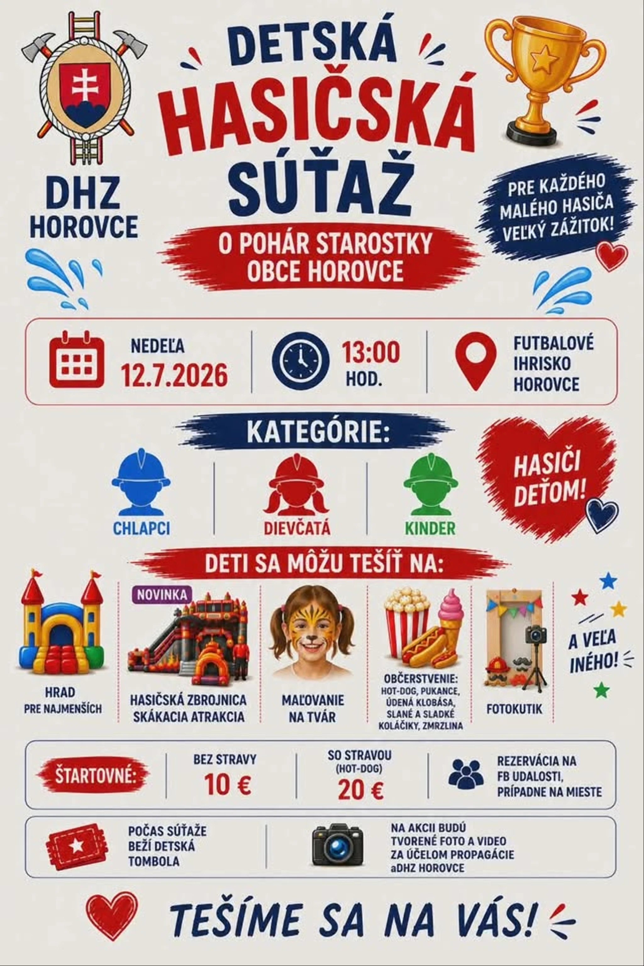 Detská hasičská súťaž o pohar starostky obce