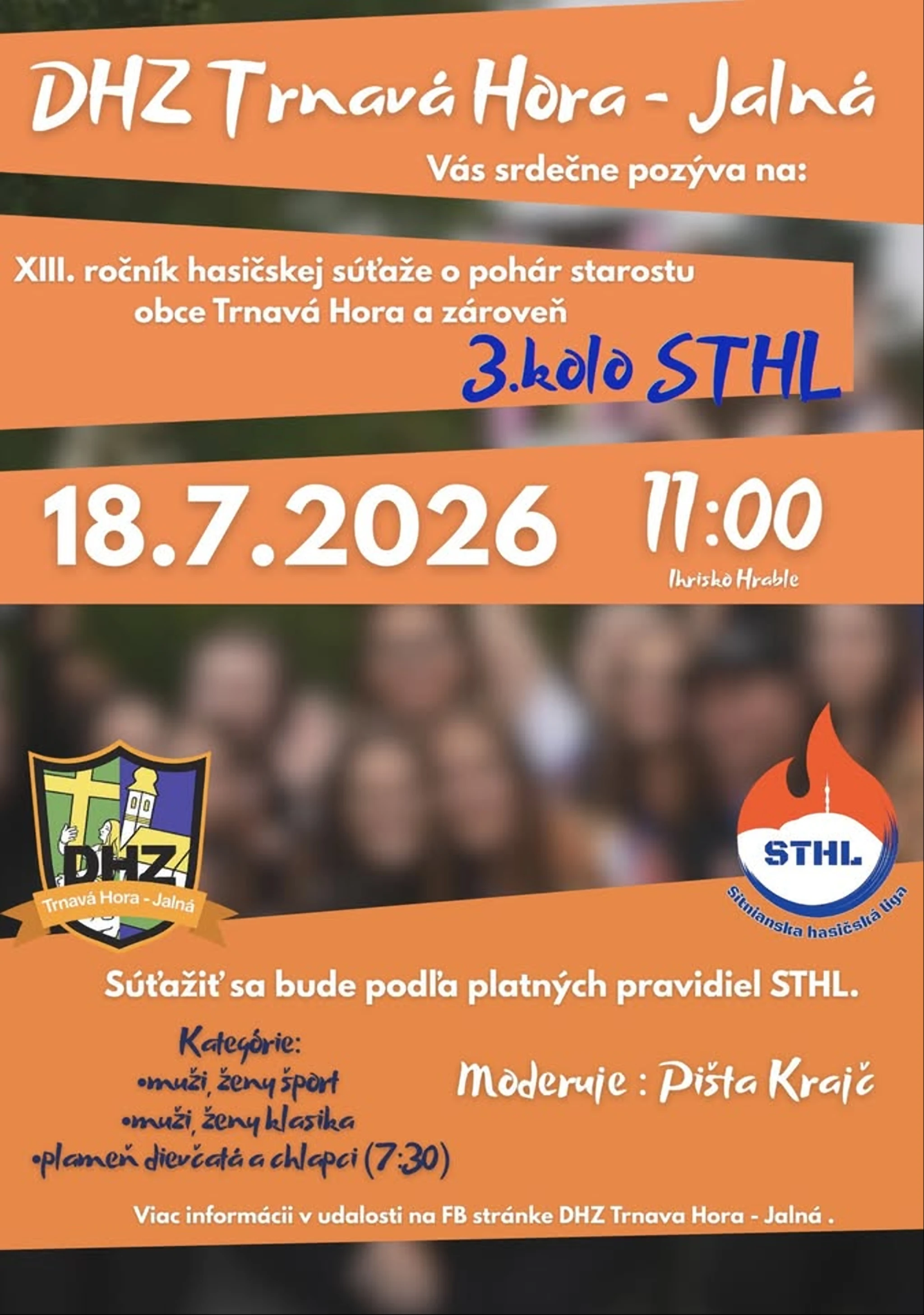 3.kolo STHL a 13. ročník hasičskej súťaže o pohár starostu obce Trnavá Hora