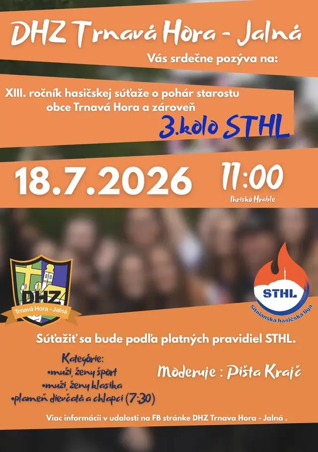 3.kolo STHL a 13. ročník hasičskej súťaže o pohár starostu obce Trnavá Hora
