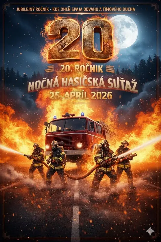 20. JUBILEJNÝ ROČNÍK NOČNEJ HASIČSKEJ SÚŤAŽE O NAJZDATNEJŠÍ HASIČSKÝ ZBOR